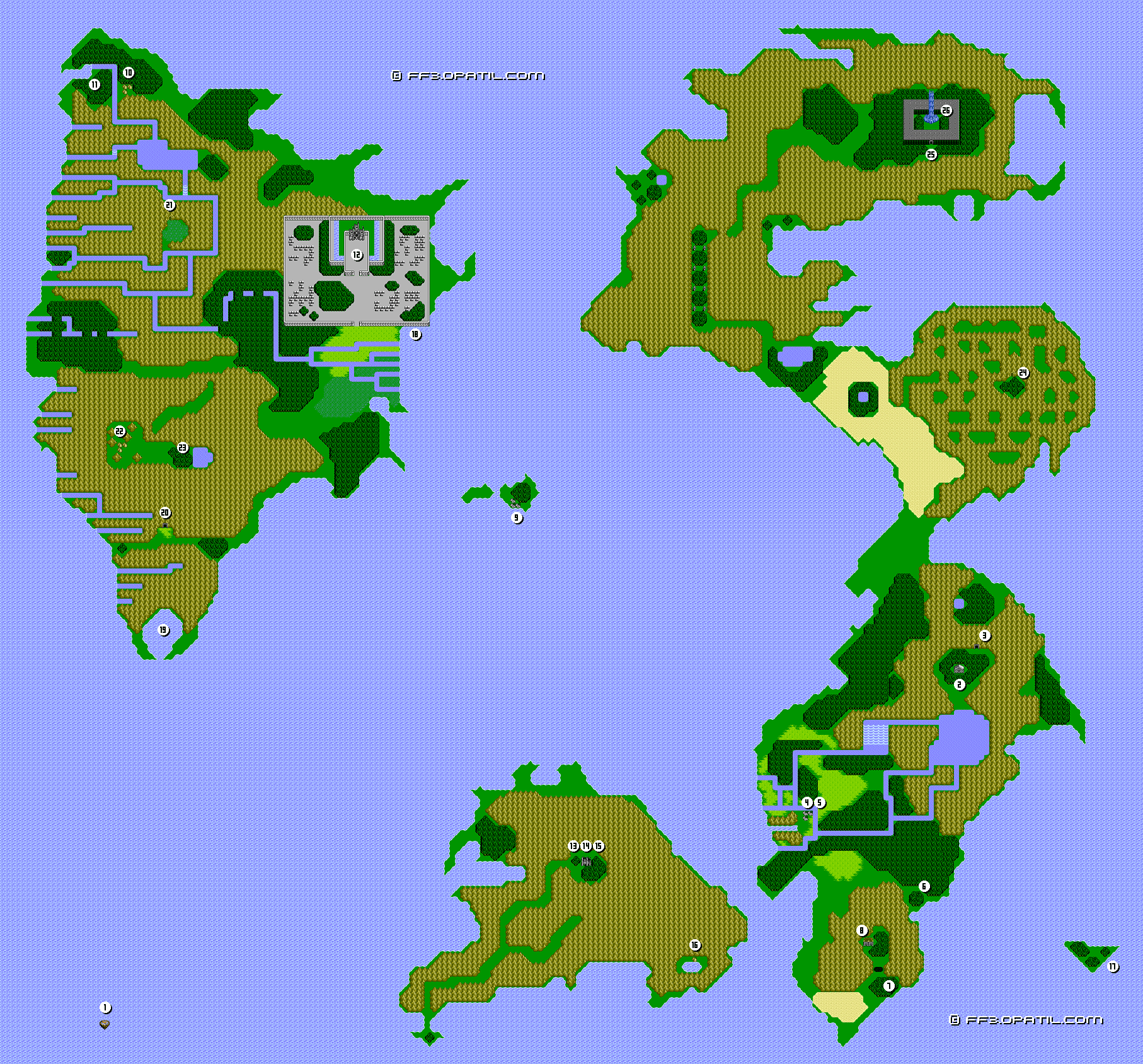 地上世界 ワールドマップ（世界地図）